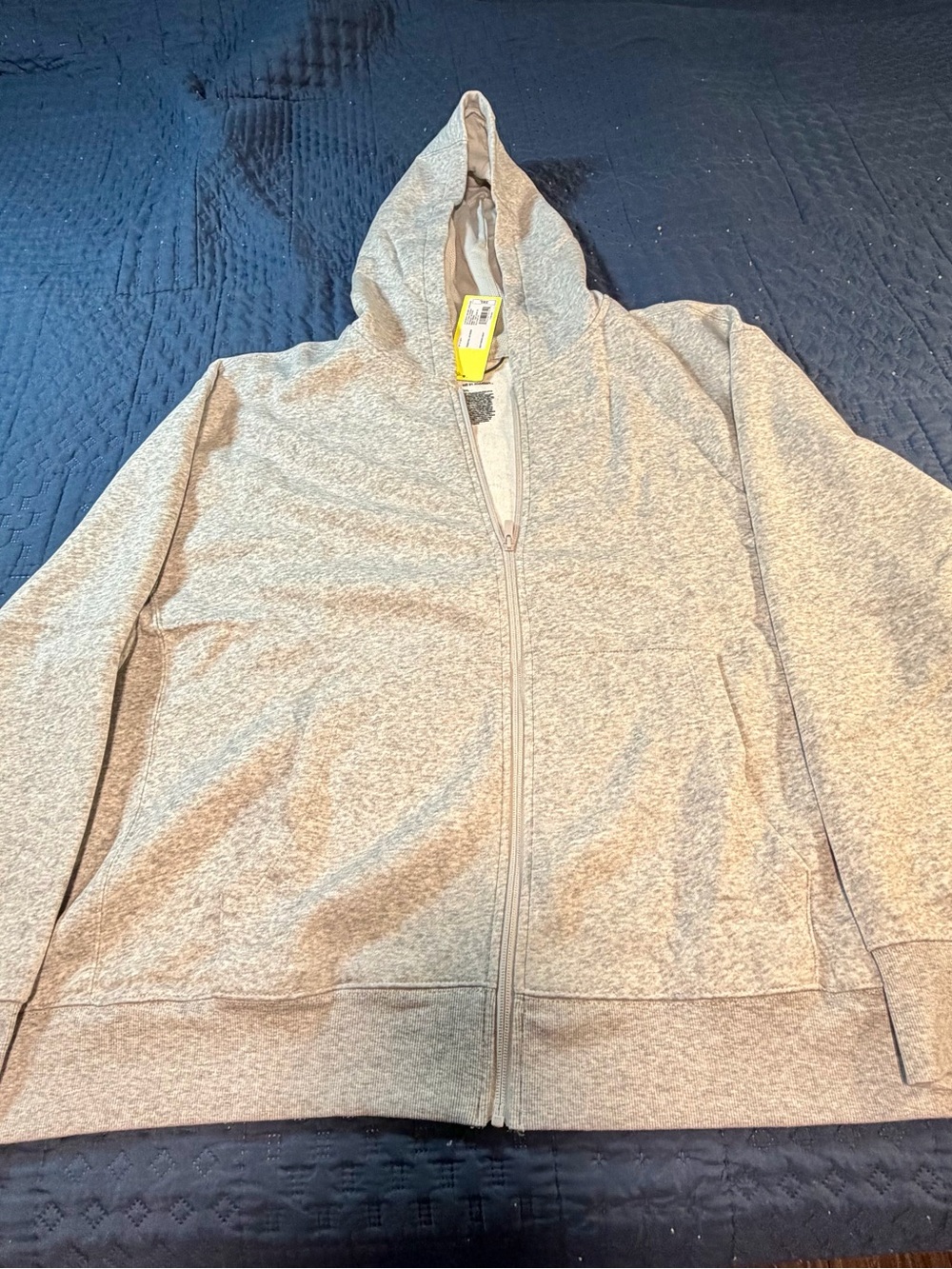 all in motion Light Heather Gray Full‑Zip Hooded Sweatshirt